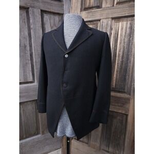 Antique 1880s William F. Slater New York Black Wool Dinner Jacket Men's Small